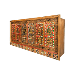 Avani Indian Hand Painted Solid Wooden TV Unit 12