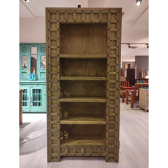 Indian Hand Carved Solid Wood Bookshelf B16