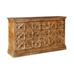 Cromer Farmhouse Rustic Solid Wood 6 Drawer Double Dresser