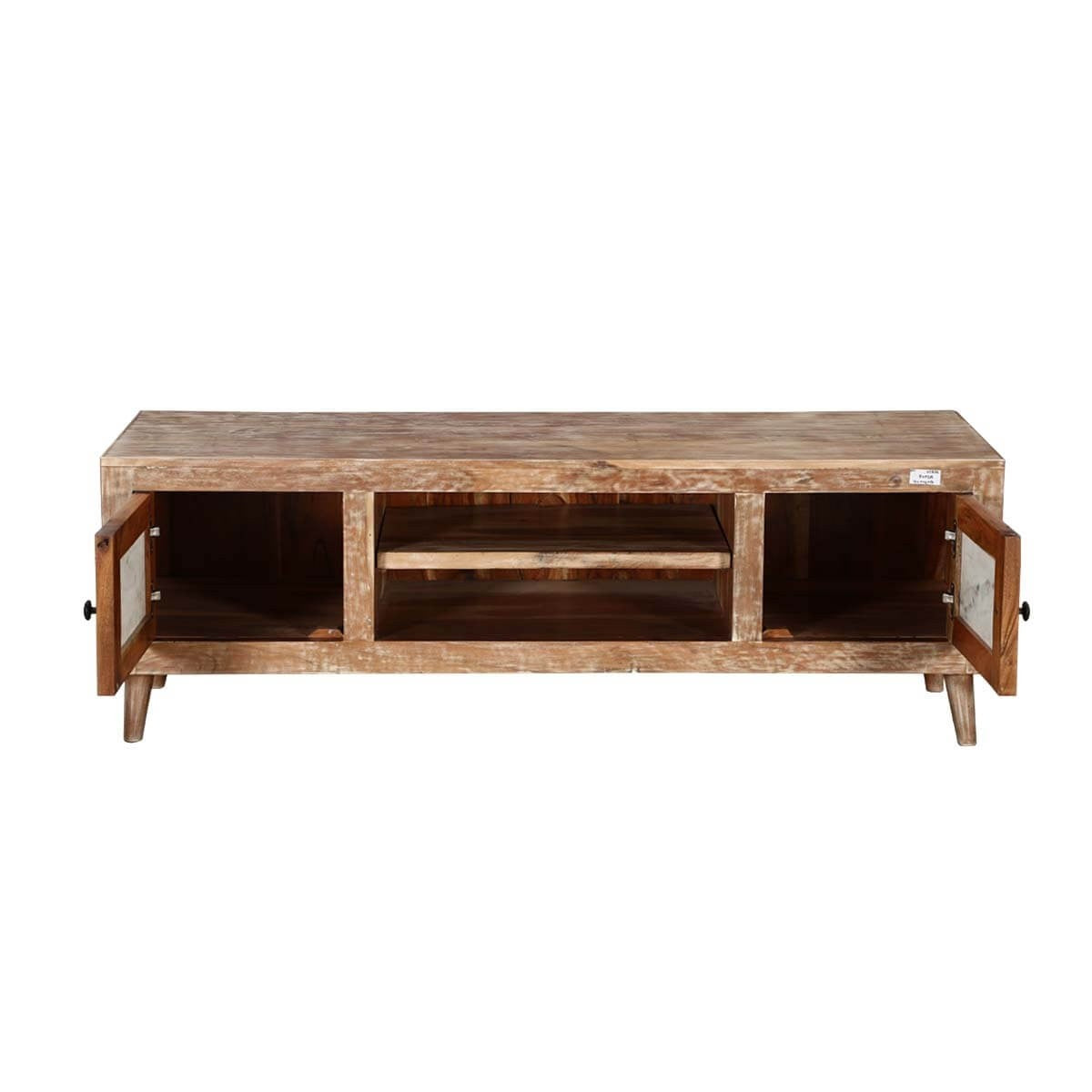 Avalon Indian Solid Wood TV Stand Media Console With Drawers