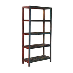 Miller Industrial Reclaimed Wood 4 Open Shelf Bookcase