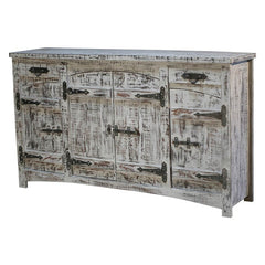 Rustica Hand Carved 2 Drawers & 4 Door Solid Wood Sideboard S78