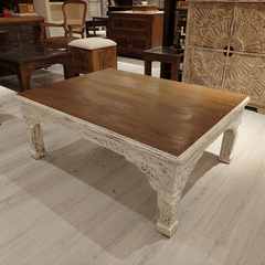 Indian Hand Carved Solid Wood Coffee Table C9