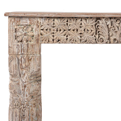 Antique Indian Hand Carved Solid Wood Console Table 10