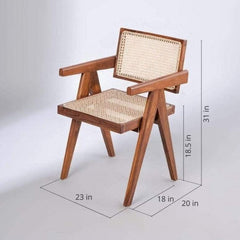 The Gileteen Wooden Floating Armchair for Dining & Living Room Solid Wood