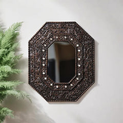 Antique Hand Carved Solid Wooden Mirror Frame 38