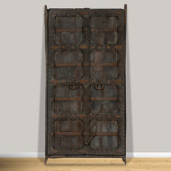 Indian Vintage Antique Hand Carved Reclaimed Wood Door 105