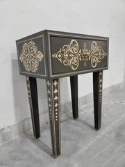 Avani Indian Hand Painted Solid Wood Bedside Table 74