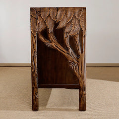 Indian Hand Carved Solid Wooden Elephant Sideboard