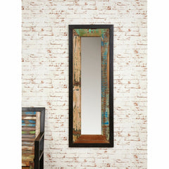 Aspen Reclaimed Wood Industrial Bathroom Wall Mirror 150cm