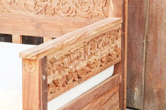 Hand Carved Indian Solid Mango Wood Daybed