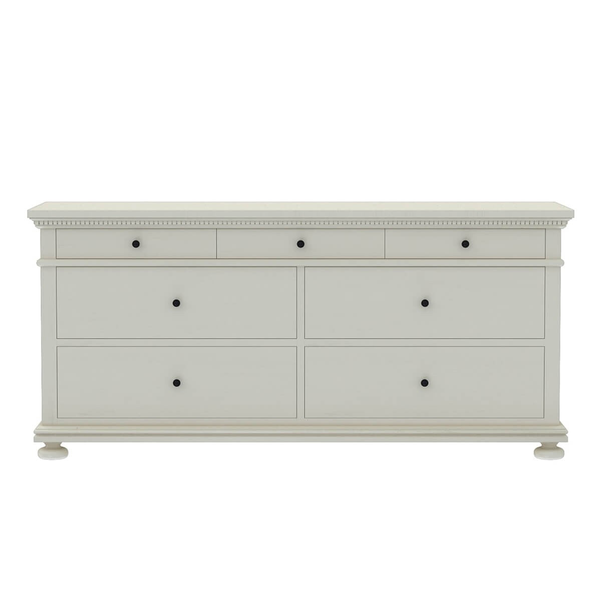 Blanc Indian Solid Wood Chest Of Drawers With 7 Drawer Large Bedroom Dresser