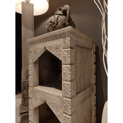 Indian Hand Carved Solid Wood Side Table 04