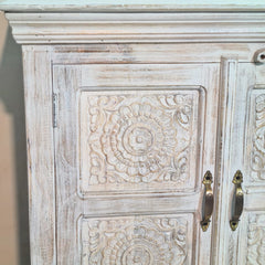 Indian Hand Carved Solid Wood Cabinet D108