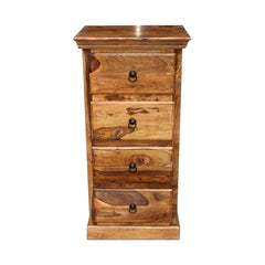 Indian Solid Wood Chest Of Drawers Natural 55x45x110 Cm