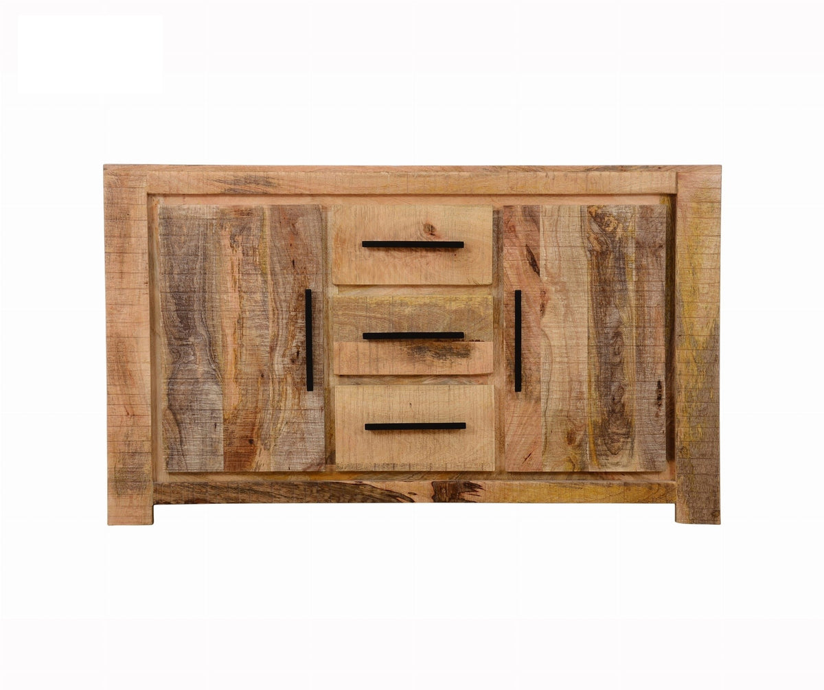 AVALON INDIAN WOODEN ZEN MANGO RUSTIC CHEST OF DRAWERS 145 X 40 X 85Cm