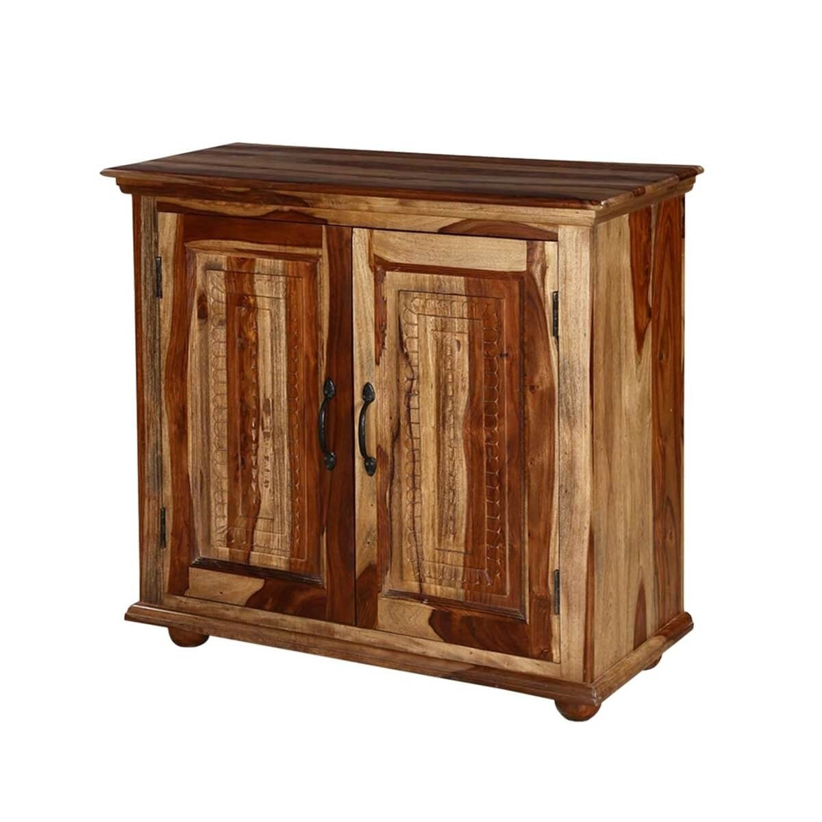 Indian Solid Rosewood Freestanding Small Buffet Cabinet