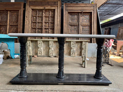 French Provincial Style Pillar Console Table