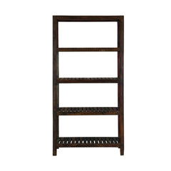 Miller Industrial Reclaimed Wood 4 Open Shelf Bookcase