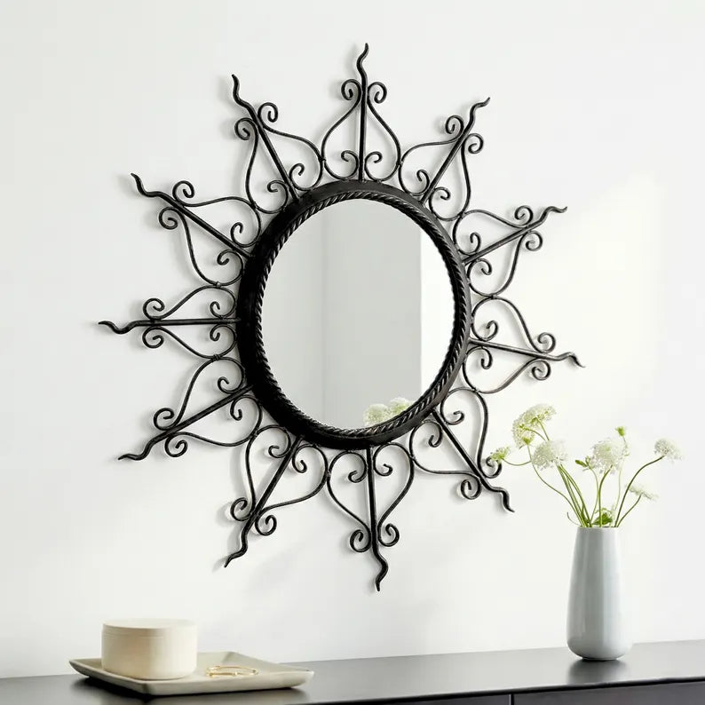 Vintage Round Metal Mirror Frame 103