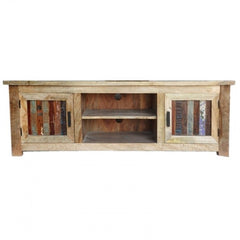 Corso Reclaimed & Mango Wood Entertainment Unit TV Stand Natural 150cm