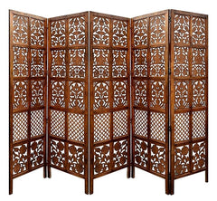 Urban Art Mango Wood Partition Screen Room Divider Traditional Handicrafts Mix Pattern