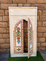 Indian Hand Painted Solid Wooden Door Panel A77