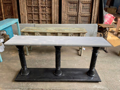 French Provincial Style Pillar Console Table