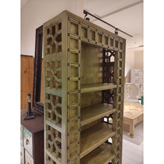 Indian Hand Carved Solid Wood Bookshelf B16