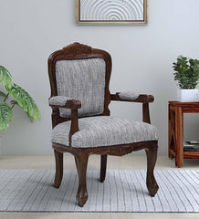 Heritage Heirlooms Sheesham Wood Arm Chair in Provincial Teak Finish