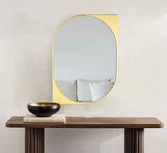 Corsica Victorian Arched Hand-Casted Full-Length Mirror Premium Wall-Mount & Leaning Metal Frame Gold