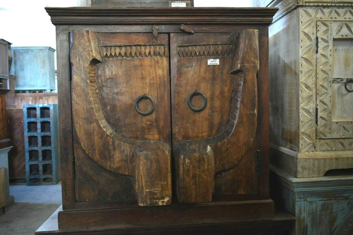 Antique Old Door Tribal Solid Wood 2 Door Sideboard