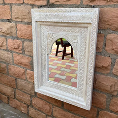 Indian Hand Carved Solid Wood Mirror Frame 117
