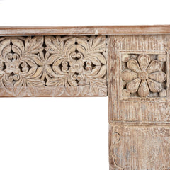 Antique Indian Hand Carved Solid Wood Console Table 10