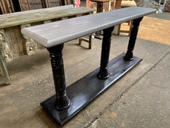 French Provincial Style Pillar Console Table
