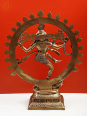 Indian Lord Nataraja Shiva Brass Statue