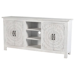 Mandala Lace Hand Carved Solid Wood TV Unit Stand B30
