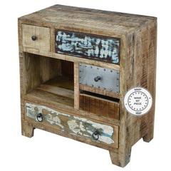 Lava Industrial Solid Wood Sideboard small chest of drawers