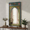 Indian Hand Carved Painted Solid Wood Mirror Frame 120