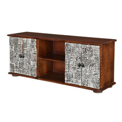 Pandora Hand Painted Indian Solid Wood TV Unit