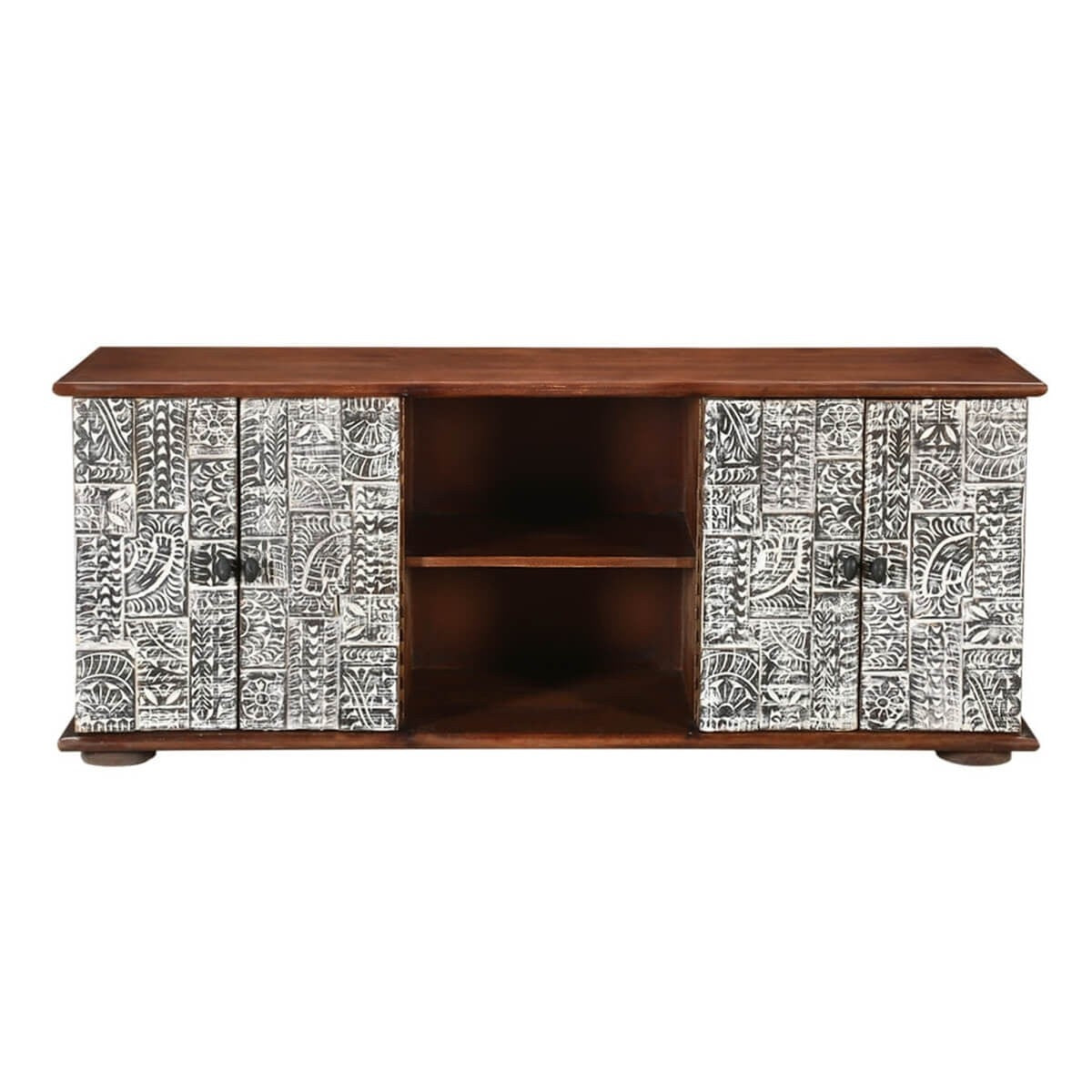 Pandora Hand Painted Indian Solid Wood TV Unit