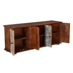 Pandora Hand Painted Indian Solid Wood TV Unit