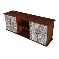 Pandora Hand Painted Indian Solid Wood TV Unit