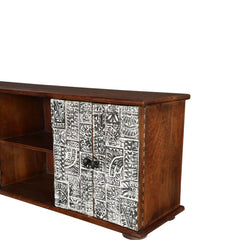 Pandora Hand Painted Indian Solid Wood TV Unit