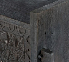 Indian Hand Carved Solid Wood Storage Blanket Box C39