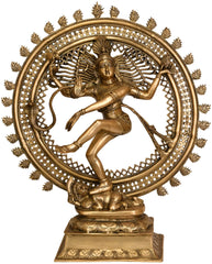 Indian Lord Nataraja Shiva Brass Statue