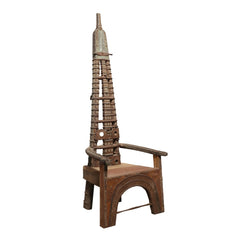 Earth Industrial metal and wood Chair 20
