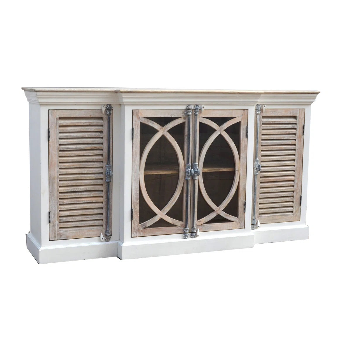 French Arch Style Solid Wood 4 Door Sideboard A7