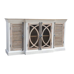 French Arch Style Solid Wood 4 Door Sideboard A7