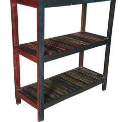 Miller Industrial Reclaimed Wood 4 Open Shelf Bookcase